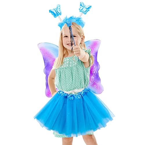 Cyhamse Ensemble de Costume d'ange féerique pour Filles - Jolie Robe de fée avec - Cadeaux Exquis pour Filles pour Halloween, Noël, fête d'anniversaire, Cosplay, soirées à thème, Festivals en Plein thumbnail