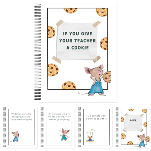 rubeonly If You Give a Teacher a Cookie Book Gift for Him Male Teacher Appreciation Gifts Thoughtful Thank You Book for Teachers Day Best Teacher Ever Gift