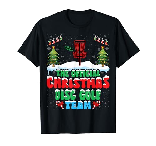 Snow Christmas Disc Golf Team - Funny Disc Golf Player Xmas Maglietta