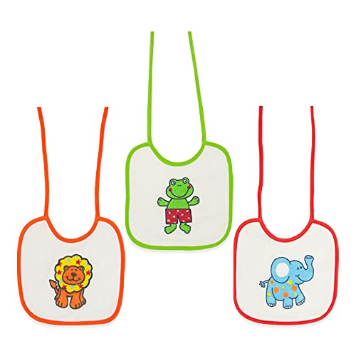 Duffi Baby 5149-00 Slabbetjes, bedrukt, met lussen van EVA, 7-delig, 20 x 20 cm, verschillende kleuren, uniseks - Image 7