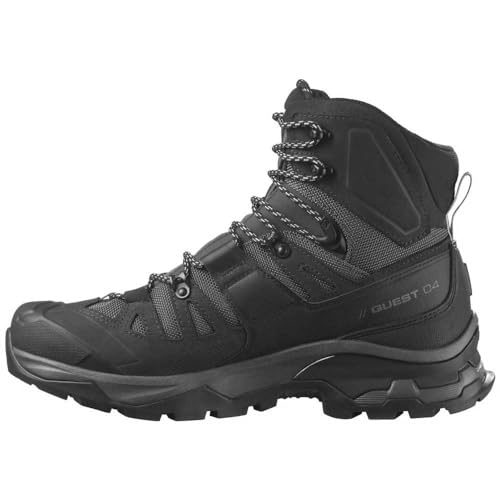 Salomon Salomon Men's QUEST 4 GORE-TEX Hiking Boots For Men, Magnet/Black/Quarry, 8.5