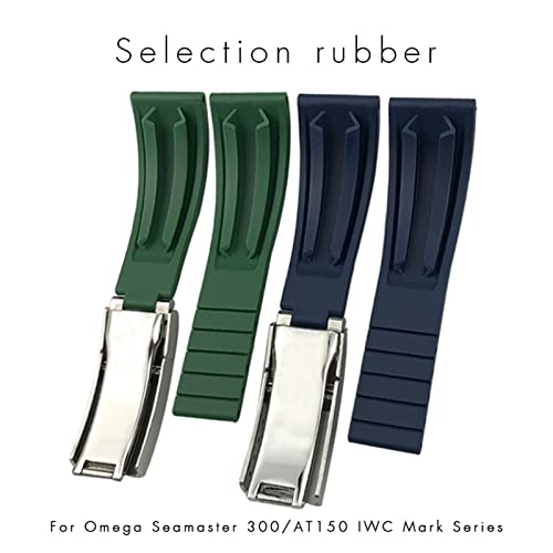 Bracelet caoutchouc 20mm extremite incurvee Omega Seamaster 300 - 4