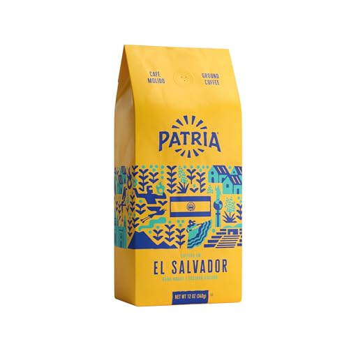 Patria El Salvador Dark Roast Ground Coffee, 12oz...