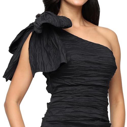 Image of Alex Evenings Women's Long Cold Shoulder Dress, Wedding Guest, Prom, Formal Event (Petite and Regular Sizes)