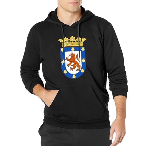 Coat of Arms of Santiago Unisex Casual Hoodies Long Sleeve Lightweight Pullover Tops Loose Sweatshirt with Pocket