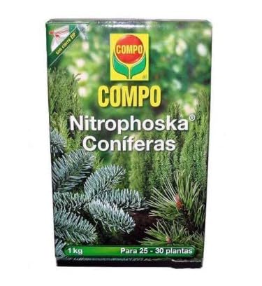 ABONO CONIFERAS ENVASE 1KG - Para 25-30 plantas. Es un abono ideal para Abetos, Pinos, Tuyas, Siemprevivas, Cipreses, Cedros, etc..