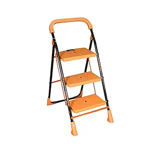 PARASNATH Kohinoor 3 Step Ladder Heavy Duty Folding Ladder with Wide Steps- 3.2 Ft Made in India