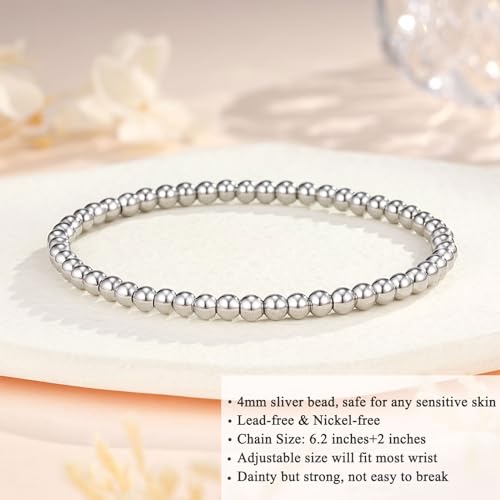 Image of Silver Bracelet for Daughter /Granddaughter /Niece /Sister /Friend Birthday Christmas Mother Valentines Day Gifts for Women