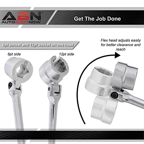 Abn O2 Sensor Socket Wrench Flexible 6-12Pt Dual Head - 02 Oxygen Sensor Socket Tool Remover 1Pk Set For Install Removal #TOP1