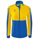 Erima Damen Six Wings Präsentationsjacke, new royal/gelb, 38