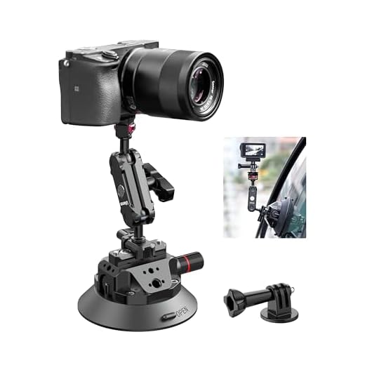 ULANZI SC-02 Suction Mount Magic Arm Bracket for DSLR Cameras for GoPro Action Camera Video Shooting