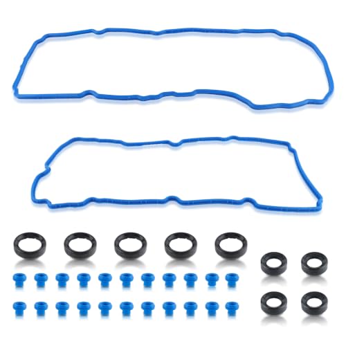 Image of GoaMotors Valve Cover Gasket Set VS50814R Replaces VS50814R VS50722 BR3Z6C535A Compatible with Ford F-150 3.3L 3.5L V6 DOHC 2011-2020 Fit for Lincoln MKS MKT MKX MKZ 3.5L 3.7L V6