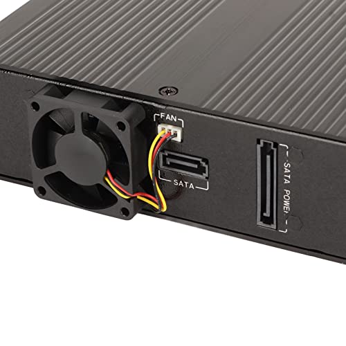 Caja externa para disco duro 3.5in aluminio con ventilador miniatura 6