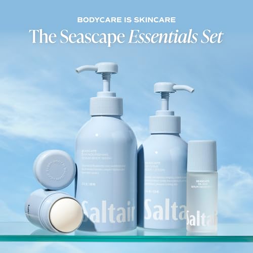Image of Saltair Serum Deodorant 2 Pack - 5% AHA - Aluminum-Free Odor Control for Women & Men - Mandelic Acid Deodorant with Lactic Acid - Seascape Scent - 2x 1.7oz Travel Roll On