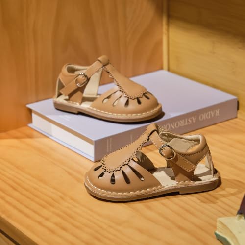 Image of THEE BRON Toddler Girls Espadrilles Sandals Hollow Out Rustic Dress Shoes
