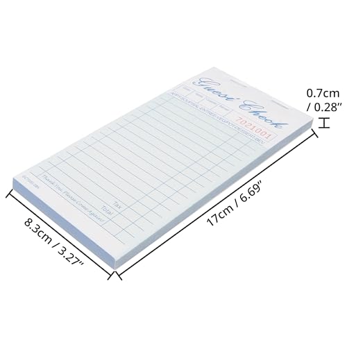 BELLE VOUS 100 Blatt Kellnerblöcke Quittungsblock mit Durchschlag (10er Pack) - Einzelne Blätter für Bestellungen im Restaurant - Notizblock zum Schreiben - Guest Book Check Blöcke für Schule