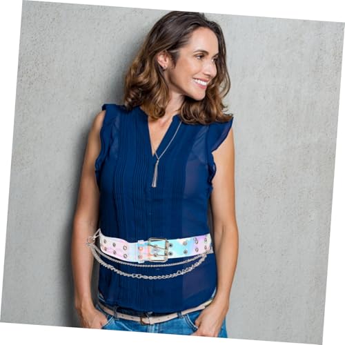 BESPORTBLE Double Grommet Belt Fashionable Waist Accessory for Dresses Trousers Durable Eye Catching for Elevating Style Showcasing Elegance4