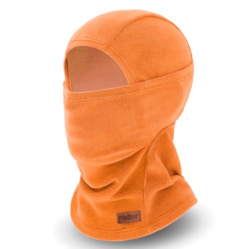 Meilzer Winter Balaclava Ski Mask for Men Women - Windproof Thermal Face Mask for Snowboard Cycling Running for Cold Weather (US, Alpha, One Size, Orange)