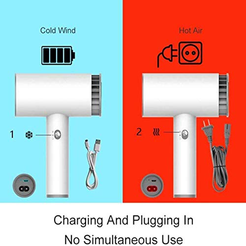 LGQ Asciugacapelli Caldo e Freddo Asciugacapelli USB ad Aria Fredda Portatile Plug-in Mini asciugacapelli da Viaggio ad Aria Calda Asciugacapelli USB Cordless Aria Fredda