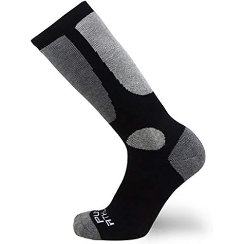 Pure Athlete Kids Value Ski Socks for Boys, Girls - Snowboarding, Winter, Cold Weather, 1 Pair - Black, S/M Cover