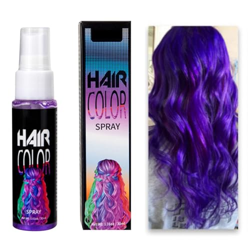 Tinte para el cabello temporal Violeta, spray colorante para el cabello, coloración temporal para el cabello, tinte para el cabello lavable, spray de tinte para cabello loco, coloración para el