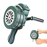 EC Tool 手動式サイレン ハンドル手回し式 電源不要 110dB 大音量 折り畳み式 ハンドサイレン 音量調整可能 アルミ合金製 小型 ポータブル ハンディサイレン 消防サイレン 火事/地震/自主防災/避難訓練 日本語説明書付