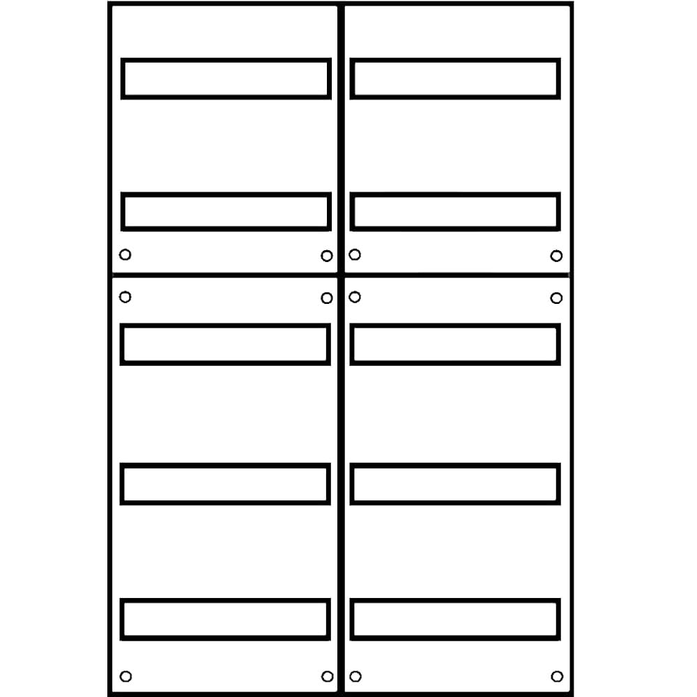 WITTKOWARE Aufputz Wandverteiler Komplettschrank, IP43, Stahlblech pulverbeschichtet, Farbe RAL9010 (reinweiß), Tiefe 140 mm, 2x5-reihig, 120TE (24TE Klemmraum)
