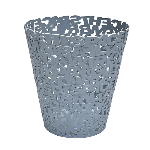 Image of Nilkamal Round Garbage Dustbin|Ideal For Bathroom, Kitchen, Office, Bedroom|Set Includes 1 Dustbin | Size - 11.5 Ltr | Grey