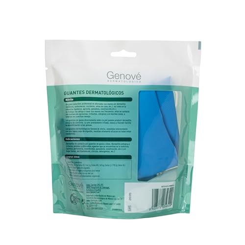 Guantes de nitrilo flocado Genocure con ligera capa de algodón para un tacto suave talla L 7