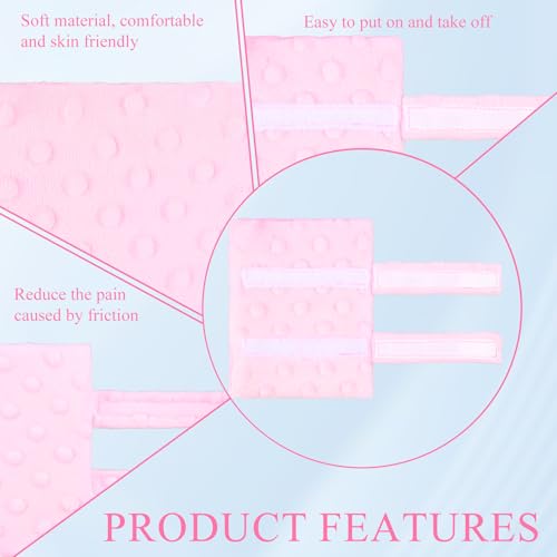 2-Pack Bra Strap Pad Protector for Chest Port, Chemo Ports Pillow, Bra Strap Cushion & Port Protector for Chemo Patients, Pacemaker Protector, Post Surgery Chest Strap Pads, Recovery Comfort (Pink)
