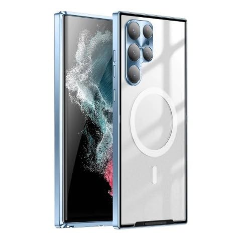 MILLION CASES® Back Cover Case for Samsung Galaxy S22 Ultra Soft Flexible TPU Shockproof Protective Luxury Ultra-Thin Matte Metal Frame Case(Blue) (B0CRKR9KZD) Amazon Price History, Amazon Price Tracker