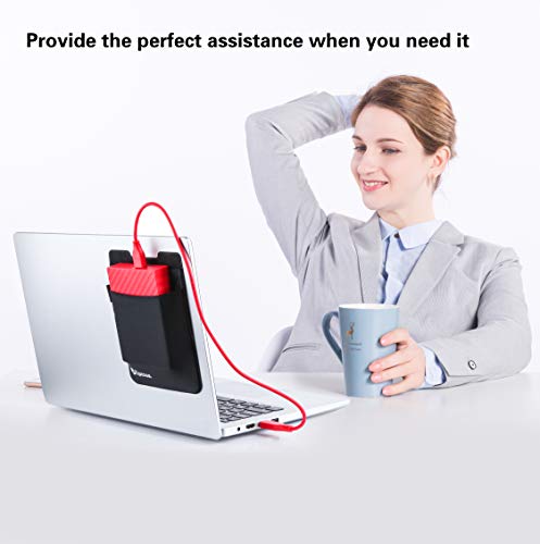 image for Epessa Stick-On External Hard Drive Carrying Case Holder, Portable Reu