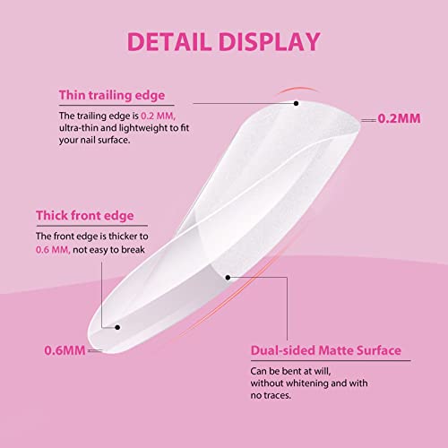 SAVILAND Almond Gel Nail Kit - Nail Drill with U V Lamp for Nails 500PCS Almond Nail Tips Gel Nail X Kit Easy Use Manicure Tool for Manicure Design at Home DIY Salon Gift for Women