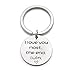 AmDxD Porte-Clés, Chaine Porte Clé Acier Inoxydable Plaque Militaire Gravure Love You Most. The End i Win Rond, Argent, 2.5 X 2.5CM
