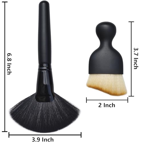 Image of 3 Pack Exquisite Microfiber Duster Brush, Car Interior Cleaning Tool, Small Barber Duster Tool, Hair Cutting Brush, Small Dust Cleaning Tools