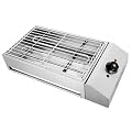1800W Electric Grill, Indoor Outdoor Smokeless Griddle, Countertop Korean BBQ Grill with Non-Stick Stainless Steel Grill Grate for Home Kitchen Adjustable Temperature