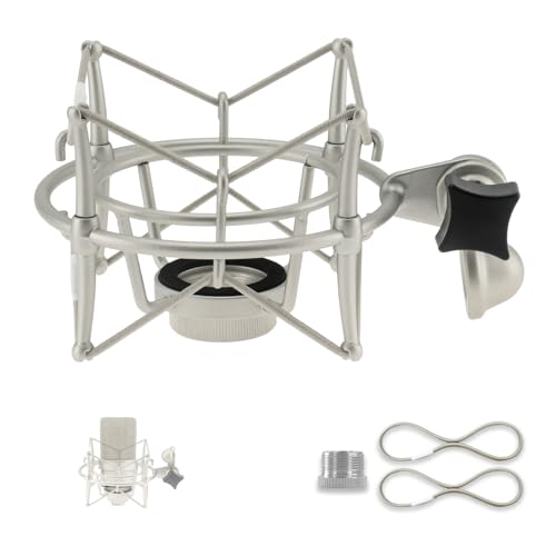 ZibugZag Soporte de choque para micrófono: compatible con Neumann TLM 103, TLM 102, M147, M149 y más, aislamiento antivibración para estudio y transmisión