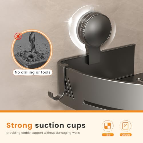 Triangular-Corner-Shower-Caddy-2-Pack-with-Suction-Cups-and-Hooks-Gun-grey-aluminum-shower-shelves-for-smooth-corner-walls-no-drilling-suction-cup-mounting-and-built-in-hooks