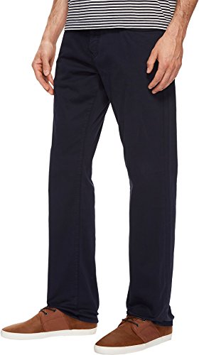 Mavi Zach Men's Straight Leg Pants, Regular Rise Twill Pants for Men, Dark Navy Twill, Dark Blue Work Pants, 36 x 342