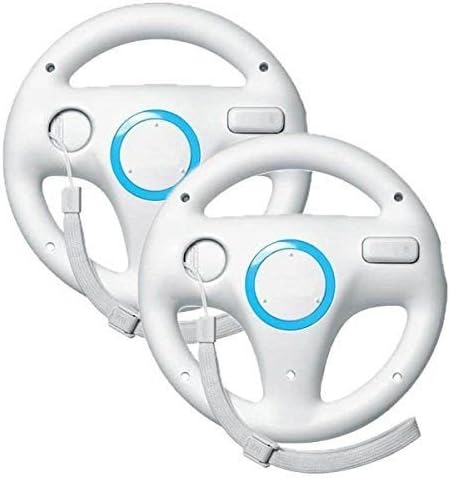 Beastron Mario Kart Racing Wheel, 2 Sets White Color Bundle