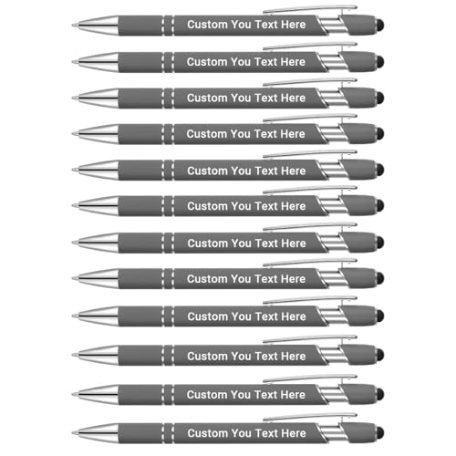 Stylo Personnalisé avec Encre Noire et Pointe Stylet Tactile Gravé