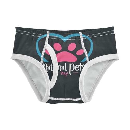 ODAWA National Pets Day Underwear Briefs, Toddler Boy Underwear 2T