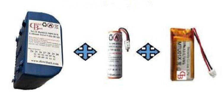 Tecnologia: LiSoCl2-Limno2 MPU01X + MTU01X + XL90821 - Set di 3 batterie per citofono DAITEM Hager LOGISTY OEM