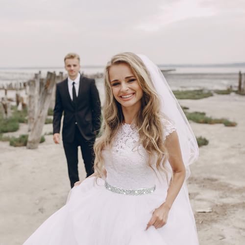 panthra Rhinestone Belts for Women, Wedding Dress Belt, Exquisite Retro Rhinestone Belt for Formal Dress, Handmade, Suitable for Girls and Ladies (Black)4