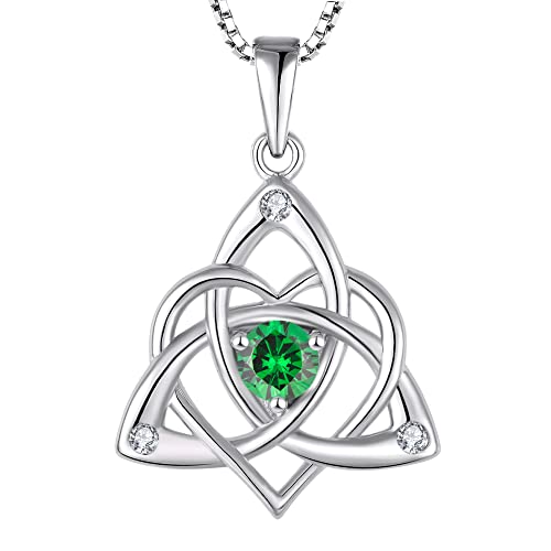STARCHENIE Celtic Knot Necklace for Women 925 Sterling Silver Trinity Love Knot Pendant Created...