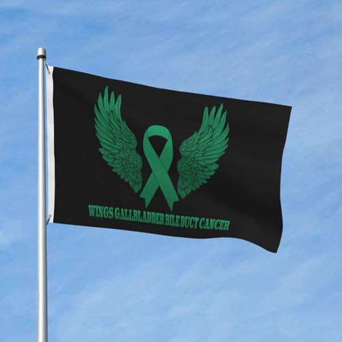 Color Vivo Bandera De Terraza Cáncer De Vesícula Biliar Bandera De Jardín Resistente A La Decoloración Uv Bandera Del Patio Para Casa, Césped, Hogar, 3X5 Ft