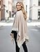 OWIF Women's Shawl Wraps Open Front Poncho Cape Oversized Sweaters Casual Cardigan Shawls for Fall Winter, Border Design-01-Khaki