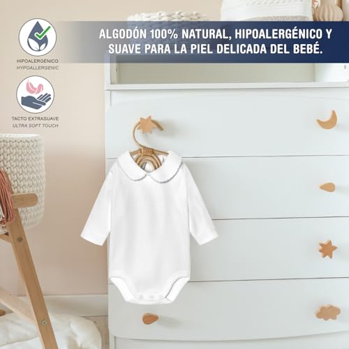 Miniatura 3 de Babidu, Body C.Polo Pique - Body Para Bebe- Unisex, Color Celeste, Talla 1 Mes