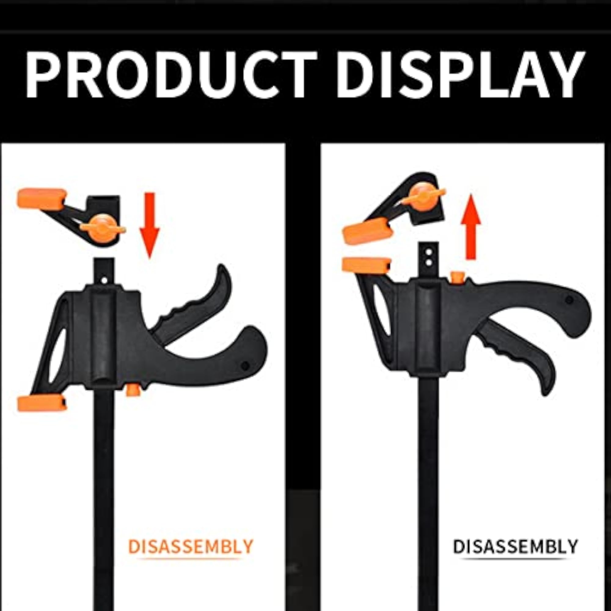 Clamp Set 4 Pcs Steel F Style for Woodworking, Durable Grip