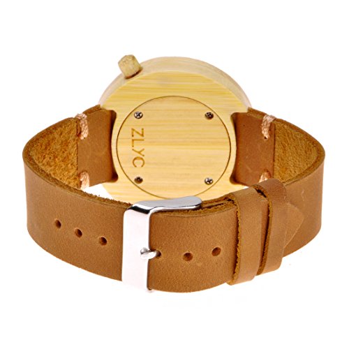 Orologio con Cinturino in Pelle Marrone Orologio